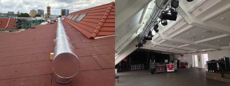 Zu- und Abluftanlage mit WRG und Kühlung für Veranstaltungsraum - Juni 2013